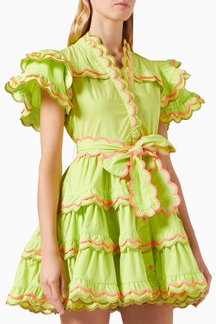 

Oniris Mini Dress in Cotton, Green