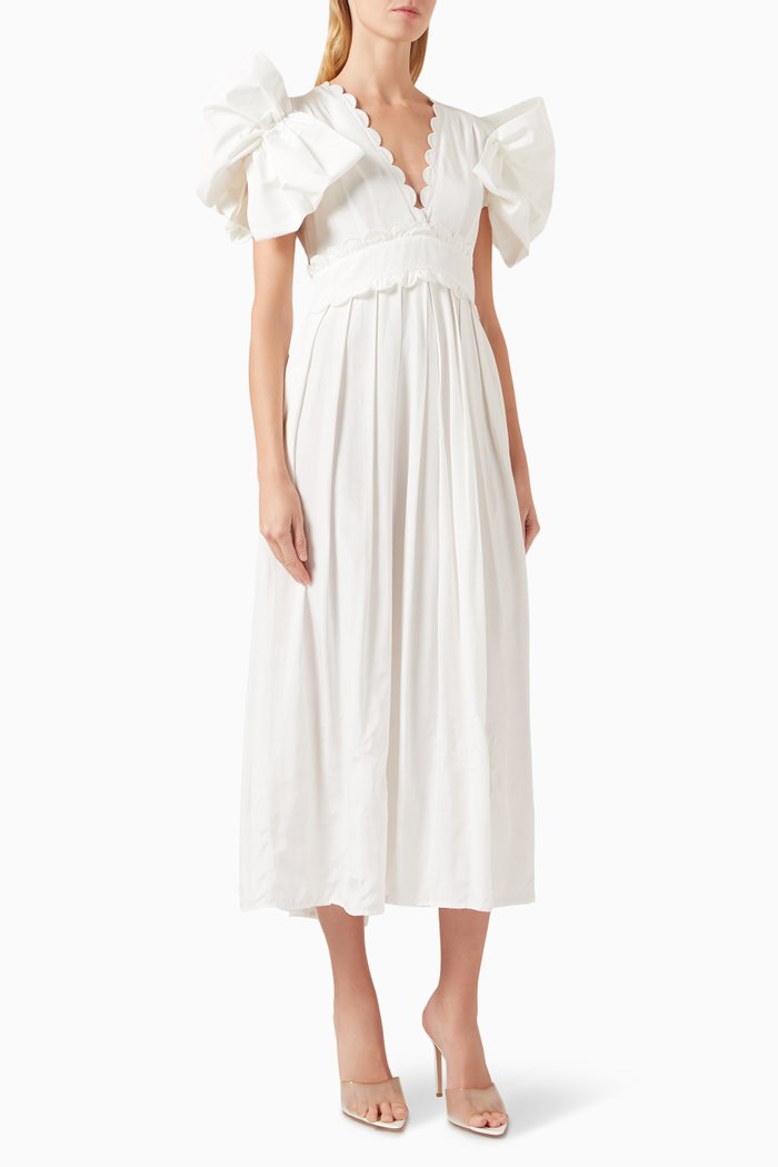 

Curazao Midi Dress in Viscose-blend, White