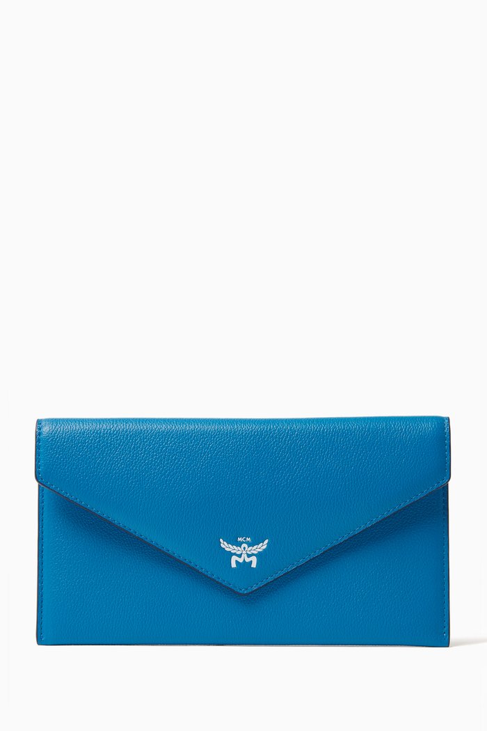 

Himmel Continental Wallet in Lauretos Monogram Canvas, Blue