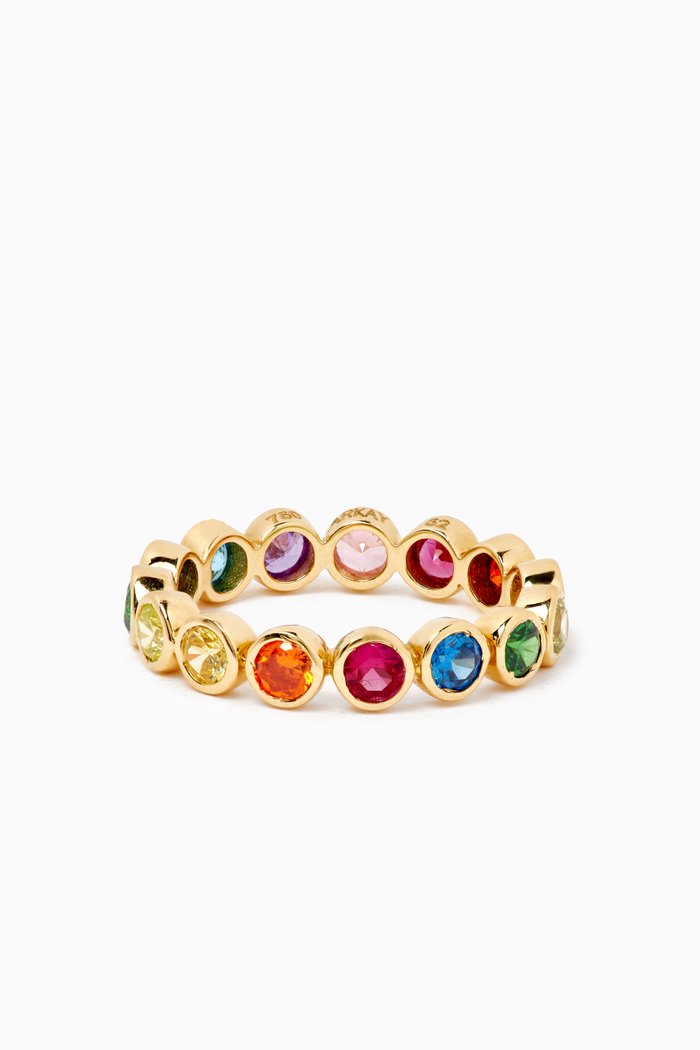

Rainbow Round-cut Eternity Ring in 18kt Gold, Yellow