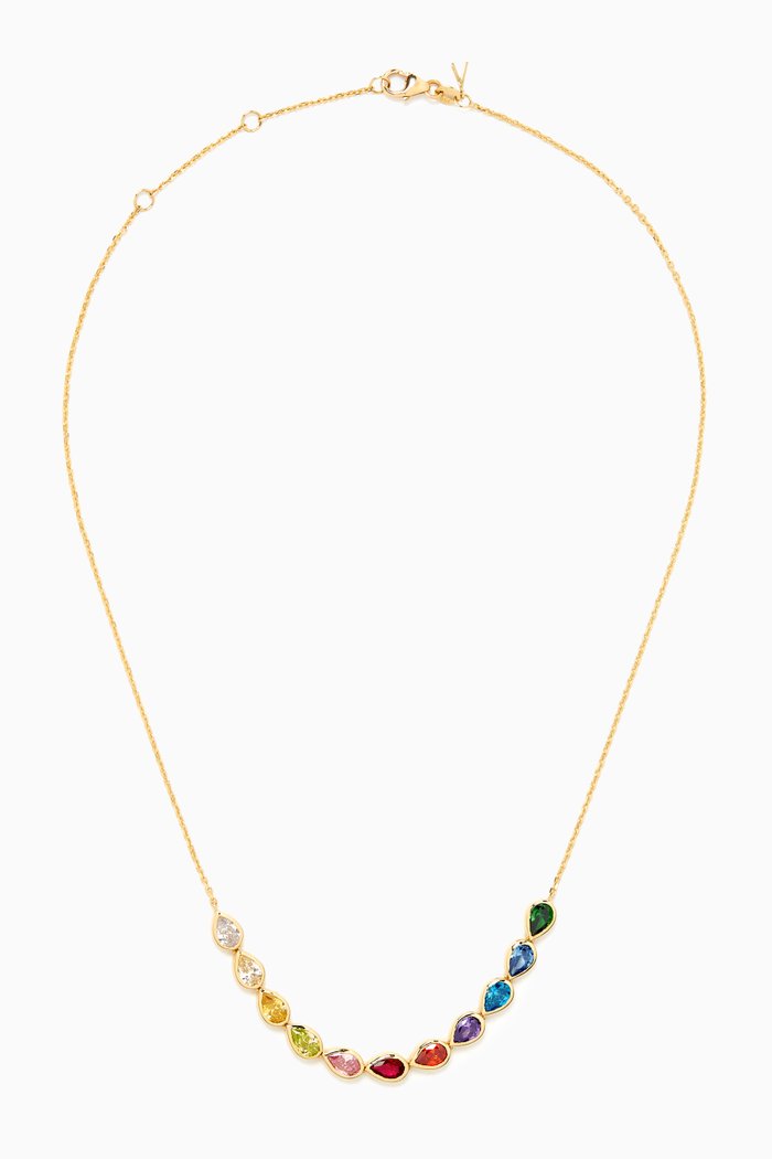 

Rainbow Smile Pear-cut Necklace in 18kt Gold, Yellow