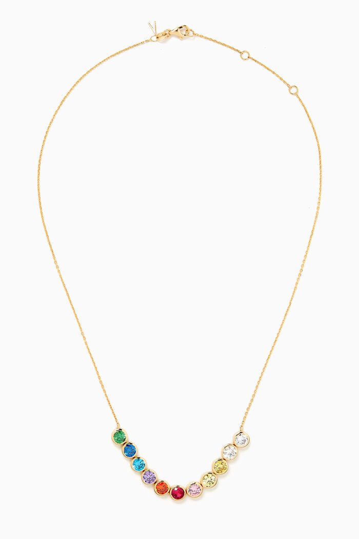 

Rainbow Smile Round-cut Necklace in 18kt Gold, Yellow