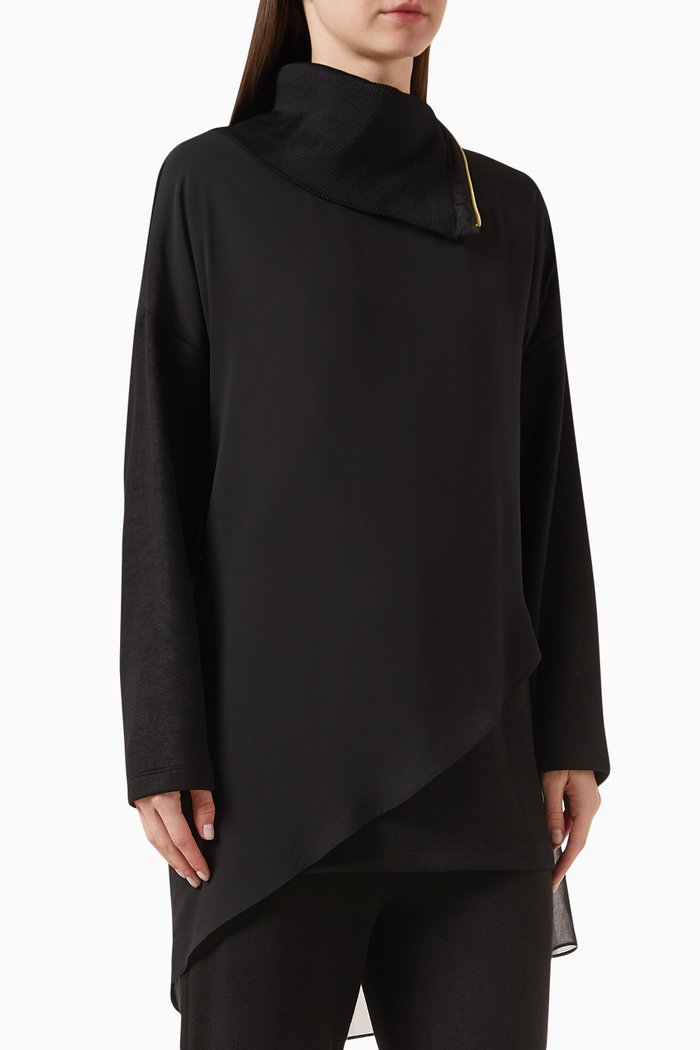 

Blouse in Viscose-blend, Black