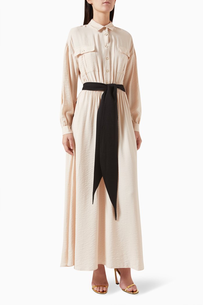 

Shirt Dress in Viscose-blend, Neutral