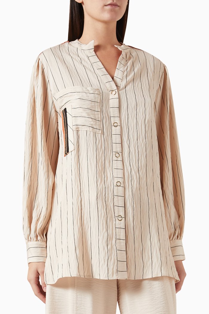 

Printed Shirt in Viscose-blend, Neutral