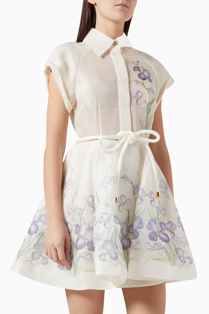 Natura Flip Dress in Linen-blend, Multicolour
