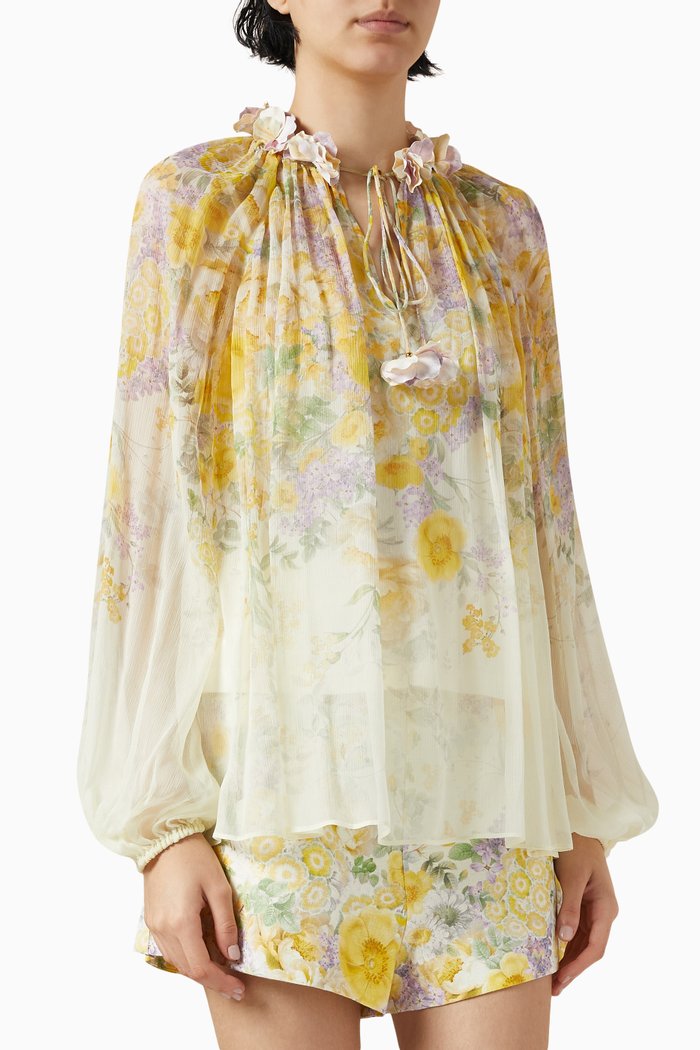 

Harmony Billow Blouse in Viscose, Multicolour
