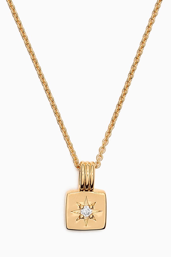 Mini Star Birthstone Pendant Necklace in 18kt Recycled Gold-vermeil