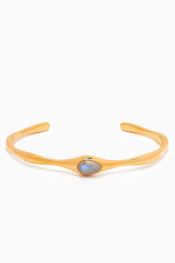 

Magma Gemstone Cuff Bracelet in 18kt Recycled Gold-vermeil, White