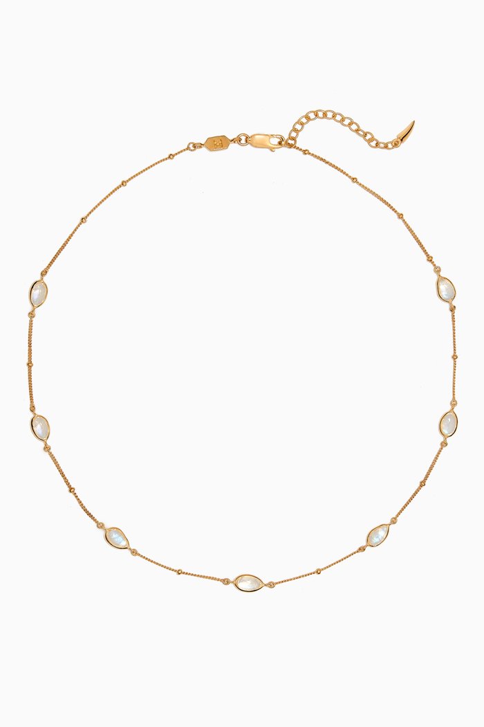 

Magma Gemstone Choker Necklace in 18kt Recycled Gold-vermeil, White