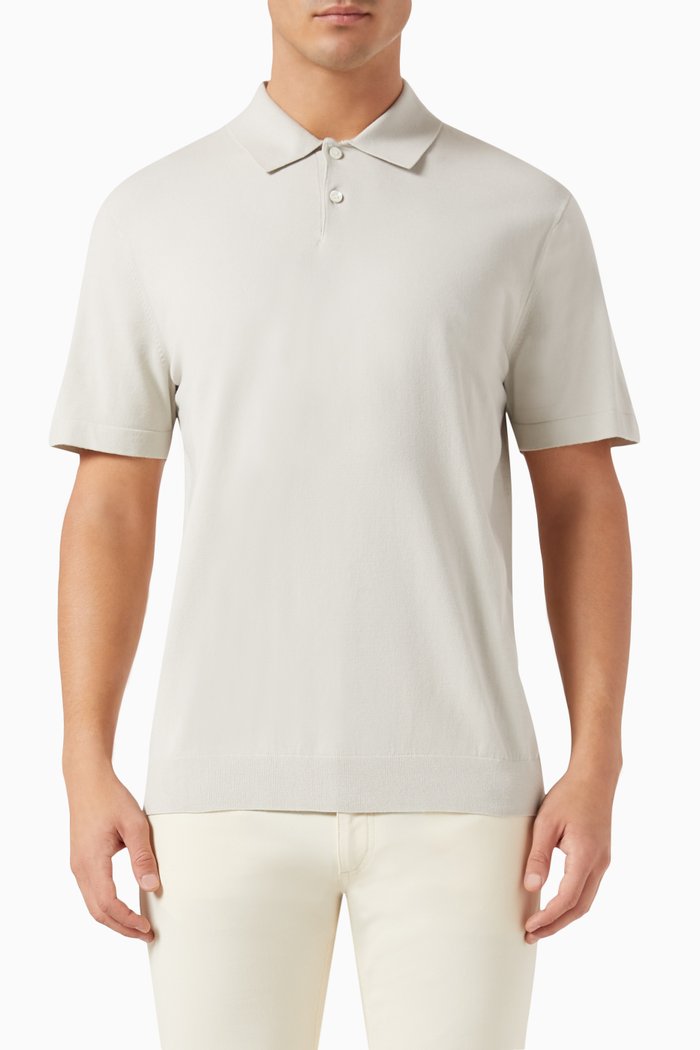 

Goris Polo Shirt in Viscose Blend, Neutral