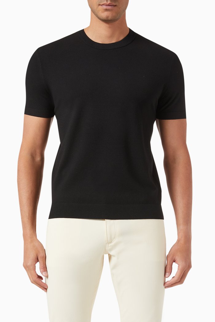

Sarior T-Shirt in Viscose Blend, Black