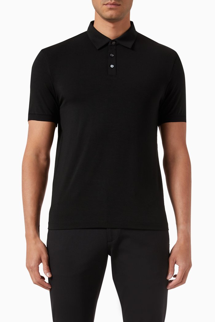 

Noran Polo Shirt in Tencel®, Black