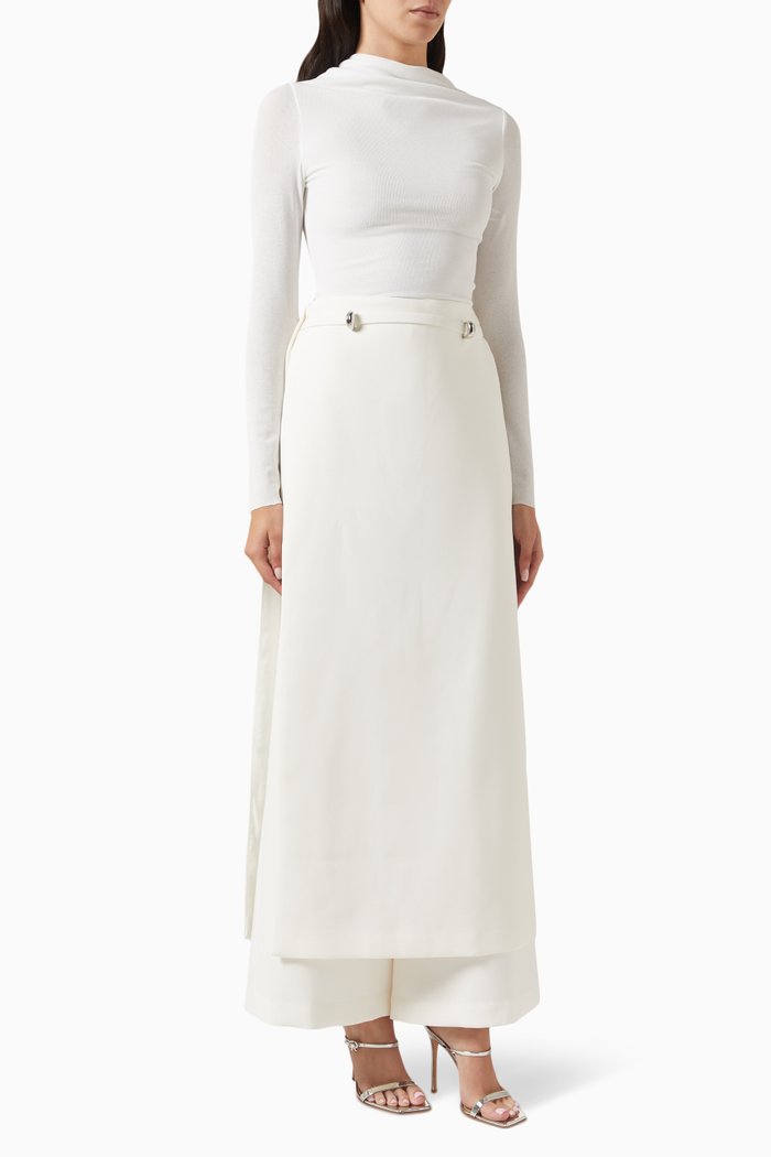 

Rima Zahran Top and Pants Set in Jersey Knit, White