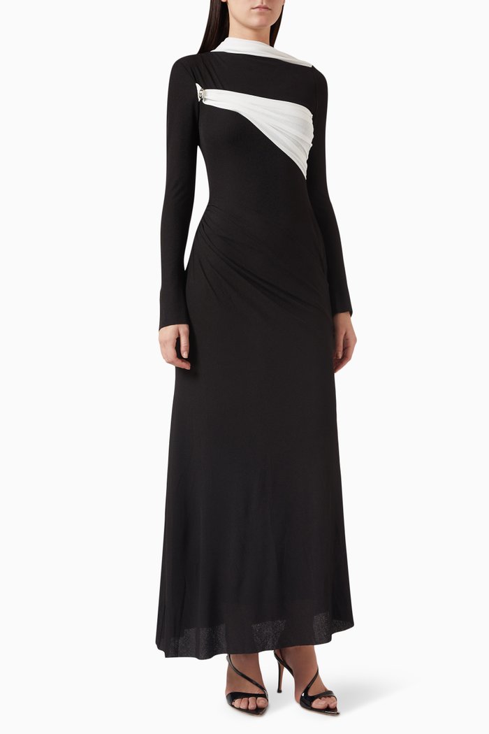 

Mina El Sheikhly Dress in Double Jersey Knit, Black