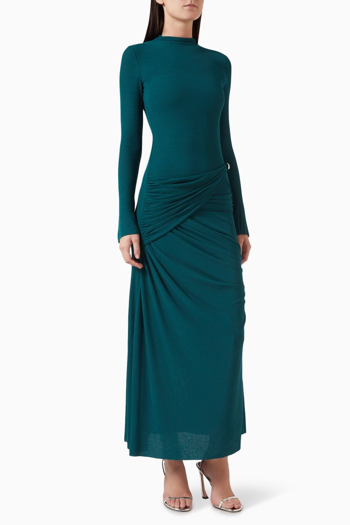 

Reem Alswaidi Dress in Double Jersey Knit, Green