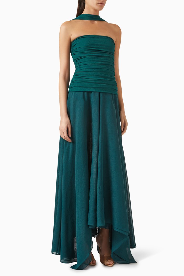 

Deema Al Asadi Dress in Double Jersey Knit, Green