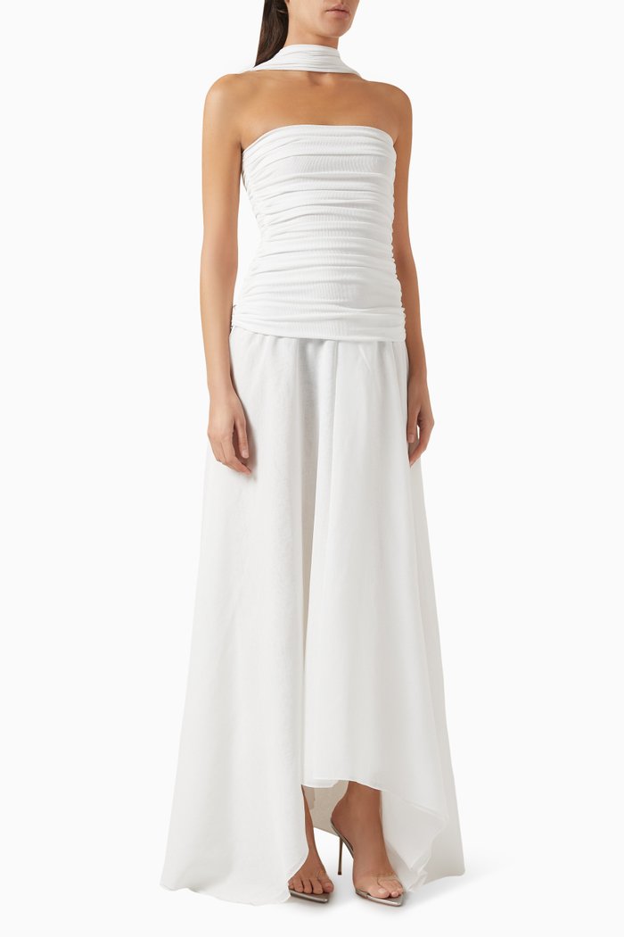 Deema Al Asadi Dress in Double Jersey Knit, White