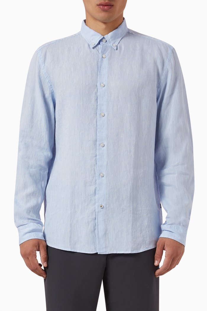 

Shirt in Linen, Blue