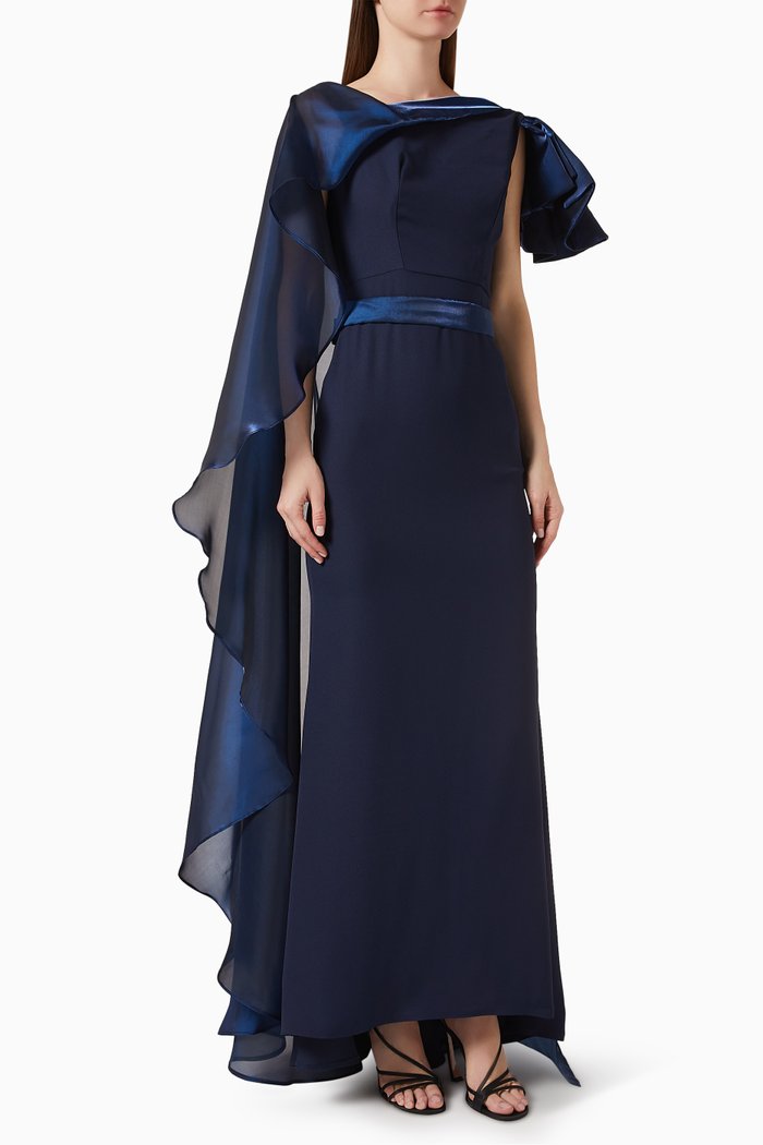 

One-shoulder Maxi Dress, Blue