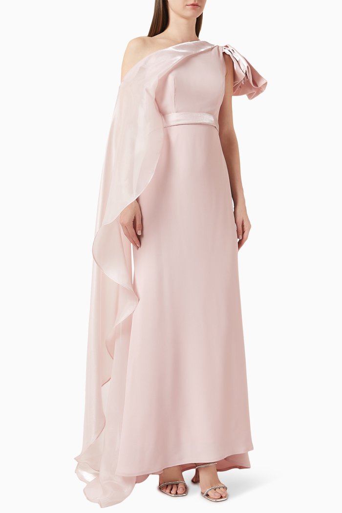 

One-shoulder Maxi Dress, Pink