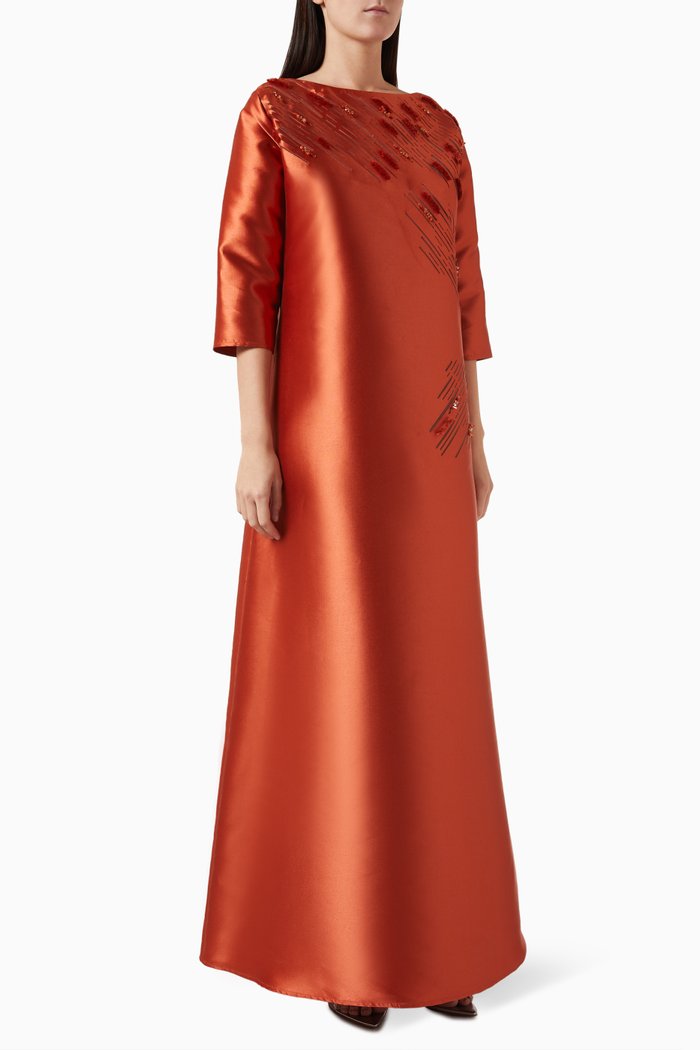 

Embellished Maxi Dress, Orange