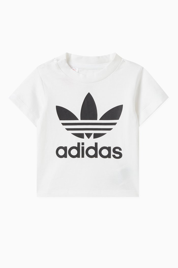 Trefoil T-shirt in Cotton Jersey, White
