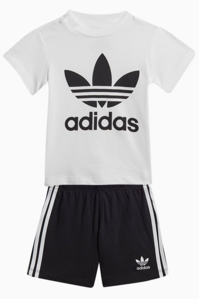 

Trefoil T-shirt & Shorts Set in Cotton Jersey, White