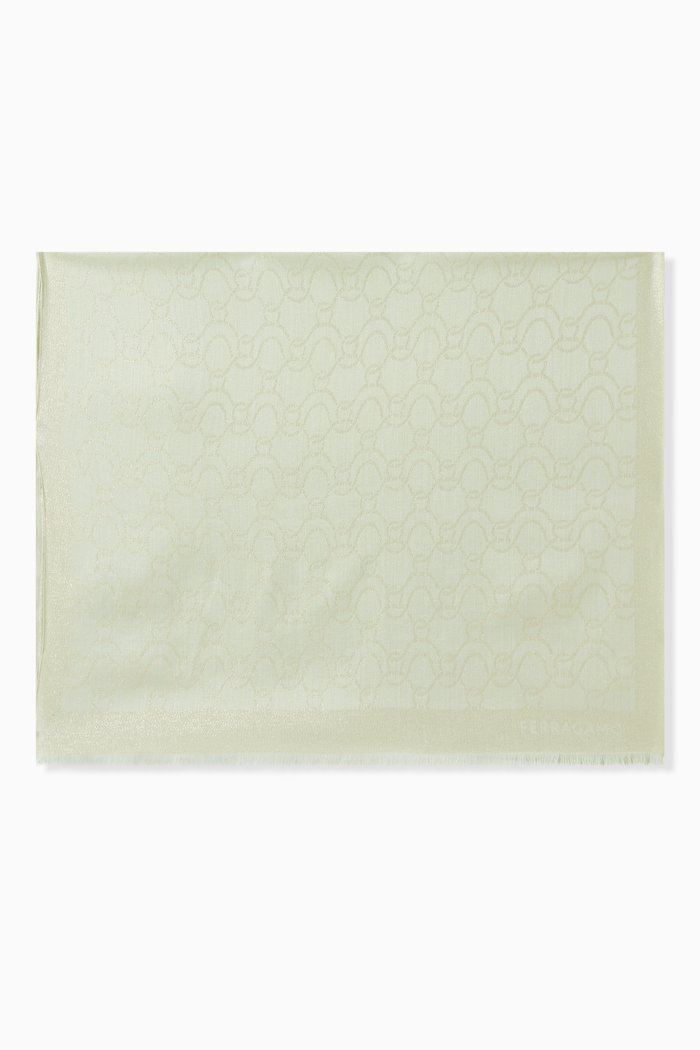

Long Stole in Jacquard, Green