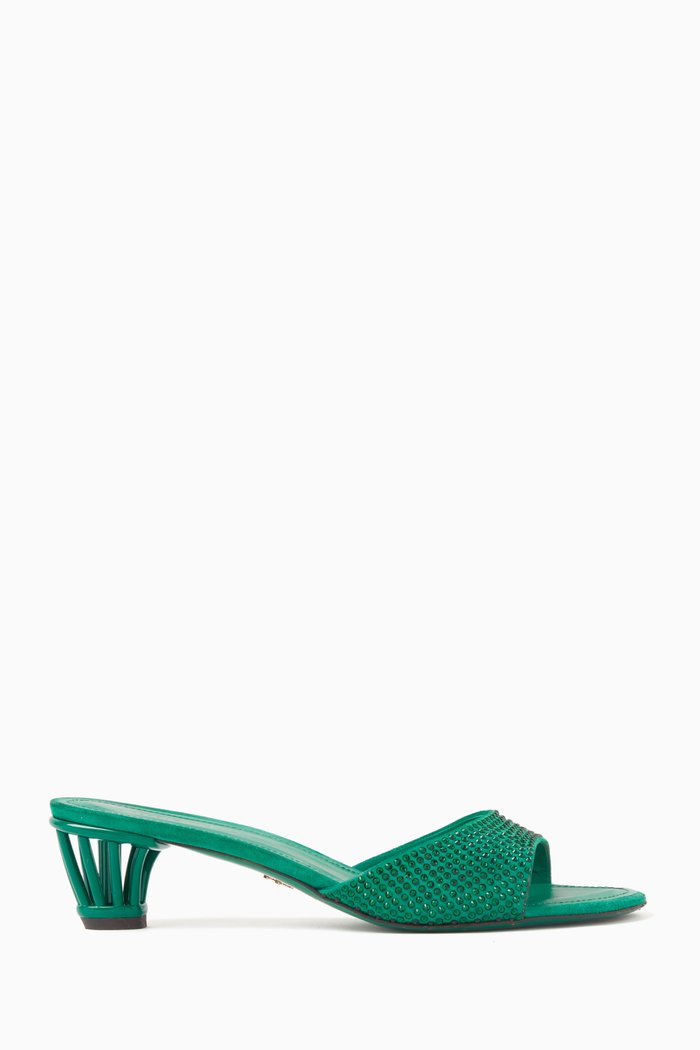 

Ramilu 40 Crystal-embellished Sandals, Green