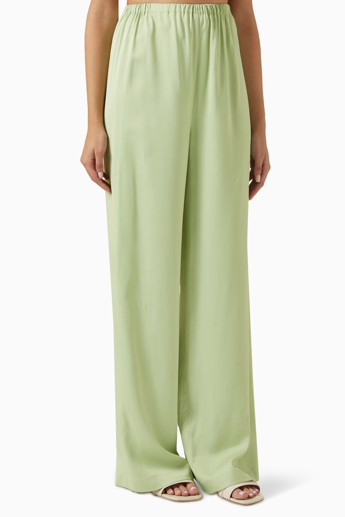 

Wide-leg Pants, Green