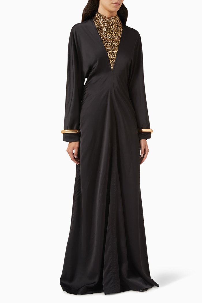 

Embellished Maxi Dress, Black