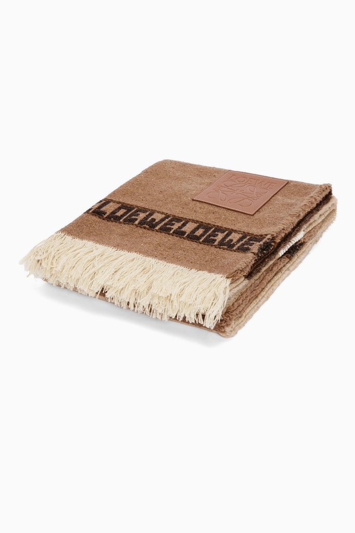 

Stripe Blanket in Wool & Linen, Neutral