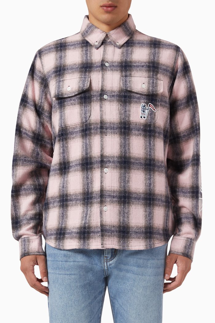 

Check Shirt in Poly-wool Blend, Multicolour