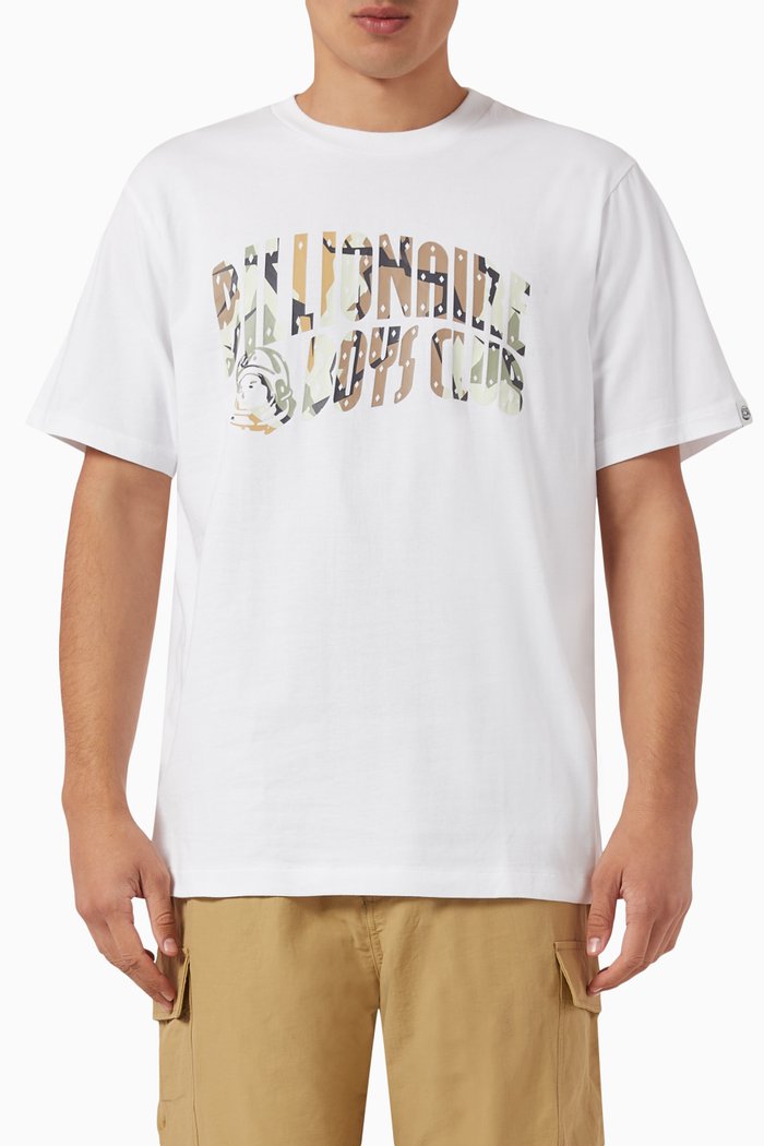 

Camo Arch Logo T-shirt in Cotton Jersey, White