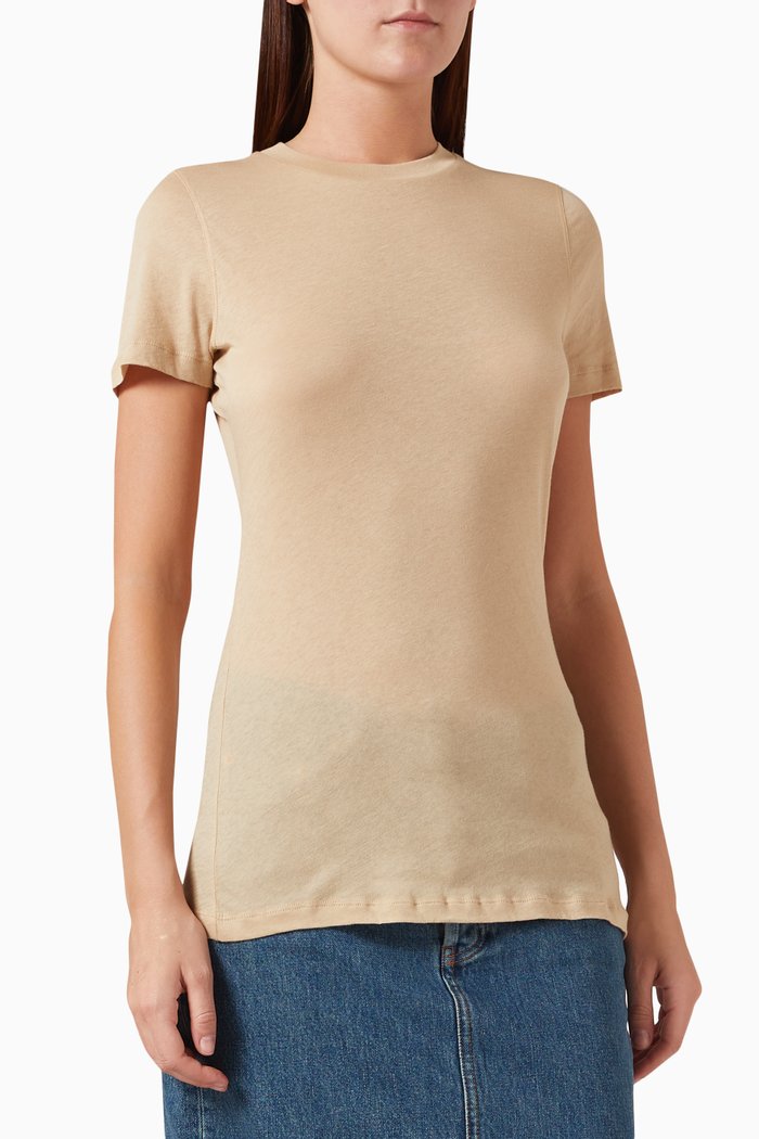 

Fitted T-shirt in Cotton, Neutral
