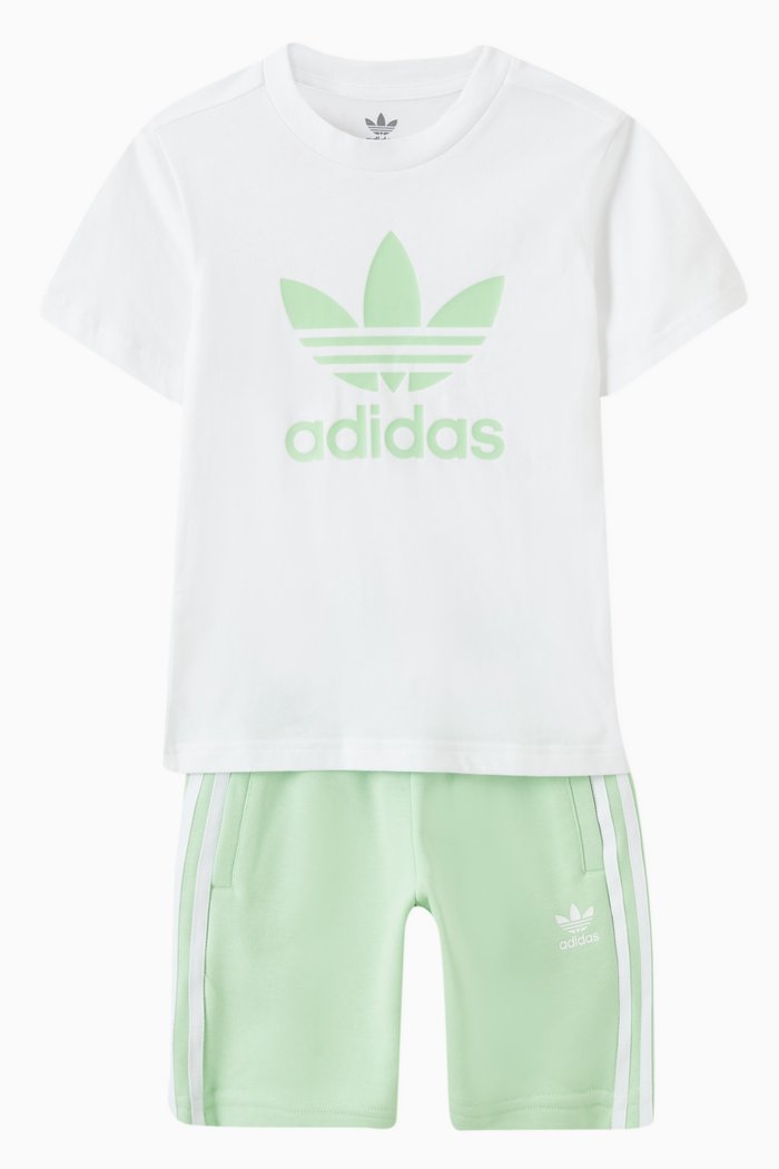 

Adicolor T-shirt & Shorts Set in Cotton, Green