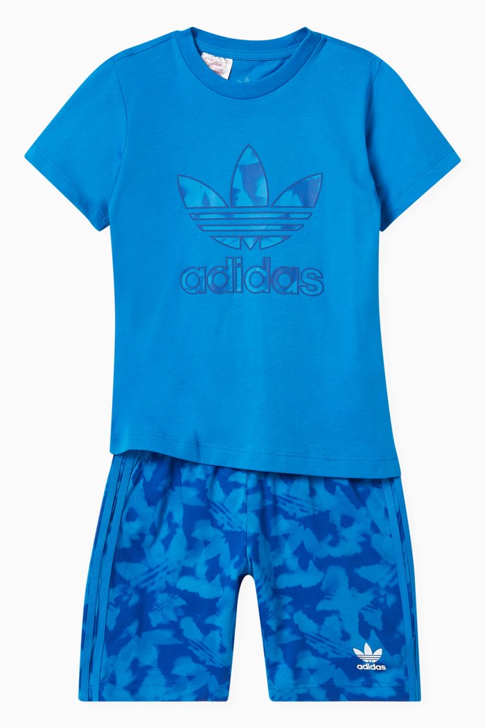 Summer All-over Print Set in Cotton-jersey, Blue