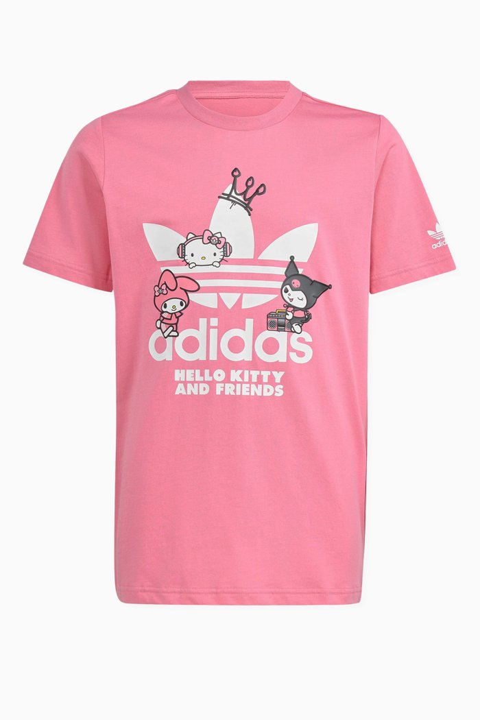 

x Hello Kitty Trefoil T-shirt in Cotton, Pink
