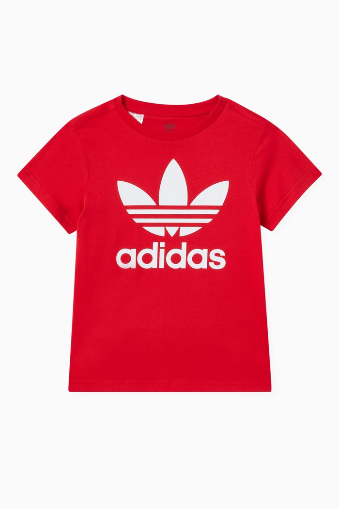 

Trefoil Logo T-shirt in Cotton-jersey, Red