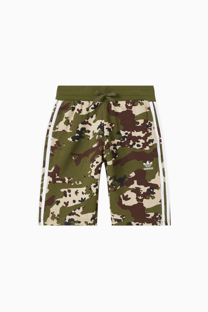 

Camo Shorts in Cotton-terry, Green