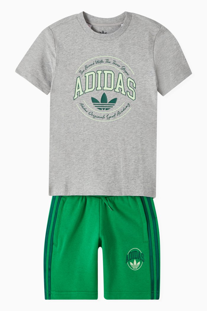 VRCT T-shirt & Shorts Set in Cotton, Multicolour