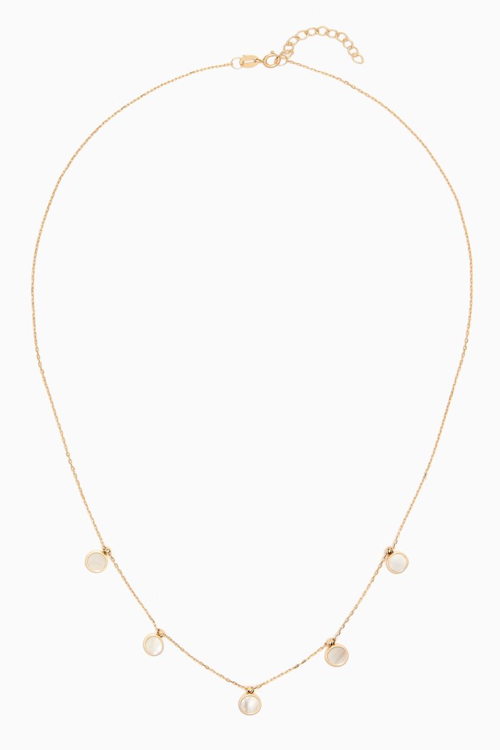 

Nisa Mother of Pearl Necklace in 18kt Gold