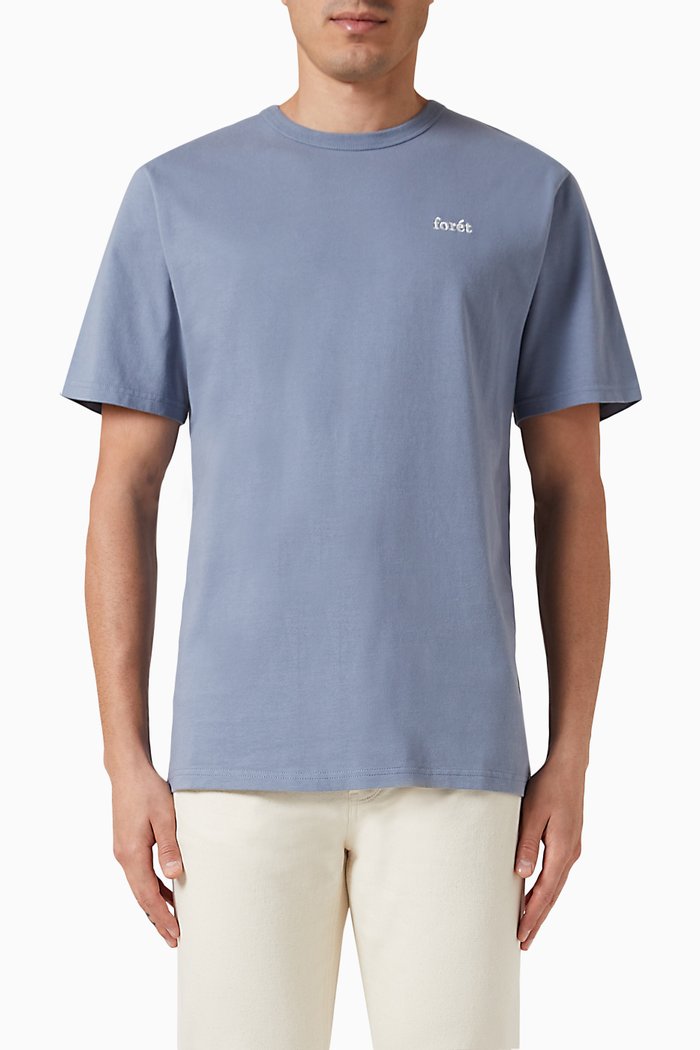 

Bass Logo T-Shirt in Organic Cotton, Blue