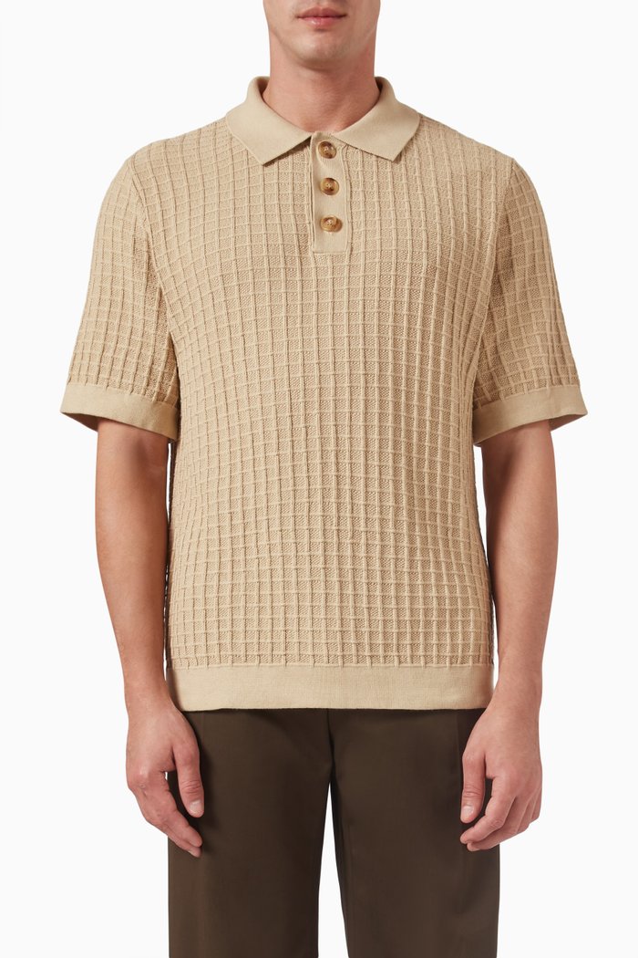 

Loch Polo Shirt in Knit, Neutral