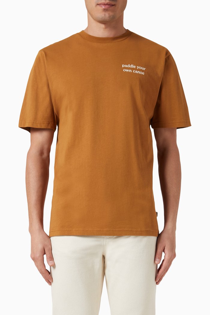 

Tip Logo T-Shirt in Organic Cotton, Brown