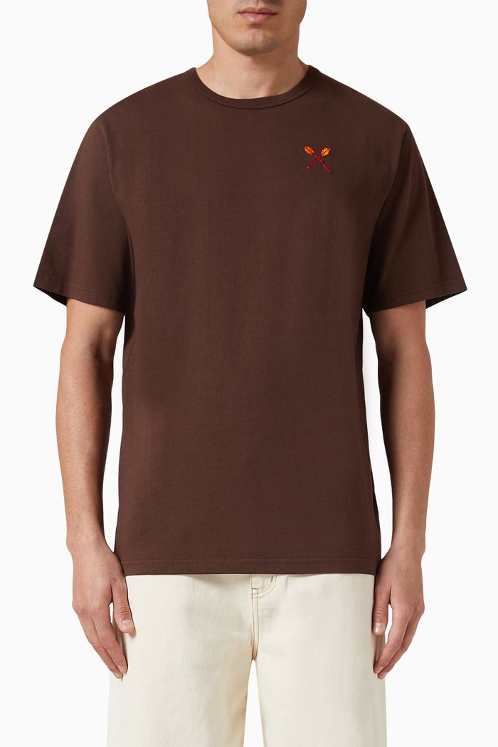 

Sail Logo T-Shirt in Organic Cotton, Brown