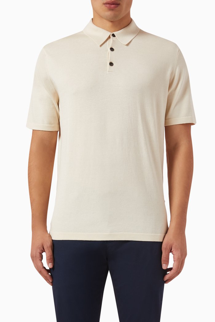 

Polo Shirt in Sea Island Cotton, Neutral