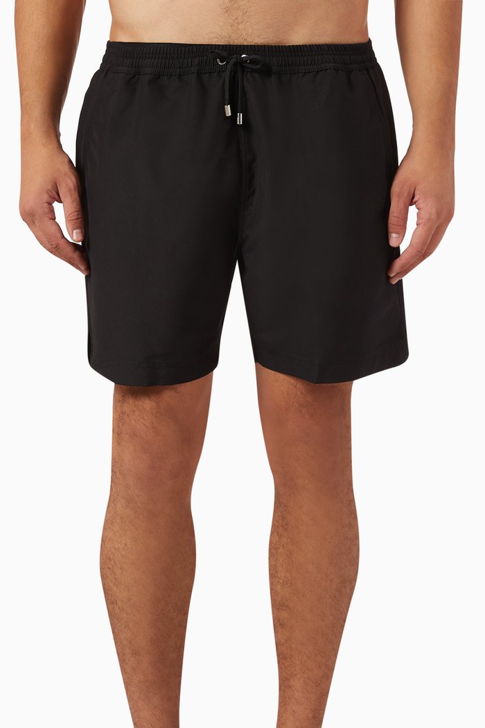 

Drawstring Swim Shorts in Seaqual™, Black