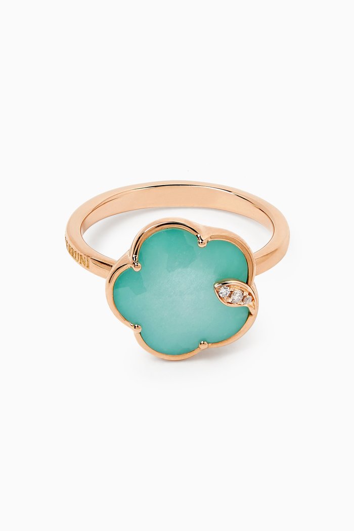 

Petit Joli Turquoise & Diamond Ring in 18kt Rose Gold